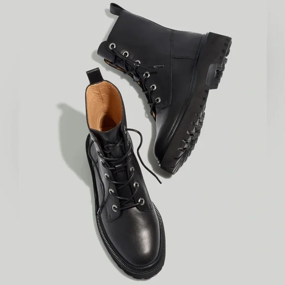 Shoes | Madewell The Rayna Laceup Boots Black Leather 1  display picture 2